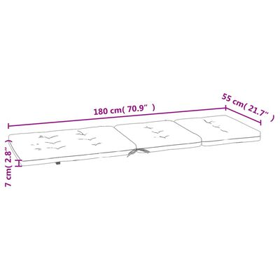 vidaXL Liegestuhl-Auflagen 2 Stk. Weinrot Oxford-Gewebe