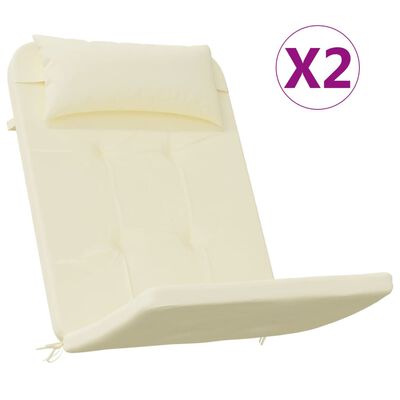 vidaXL Adirondack-Auflagen 2 Stk. Creme Oxford-Gewebe