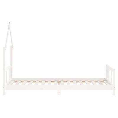 vidaXL Kinderbett Weiß 90x200 cm Massivholz Kiefer