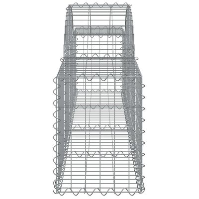 vidaXL Gabionen mit Hochbogen 4 Stk. 200x30x40/60 cm Verzinktes Eisen