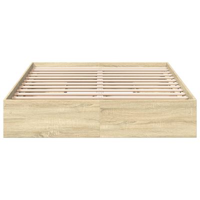 vidaXL Bettgestell mit Schubladen Sonoma-Eiche 150x200cm Holzwerkstoff