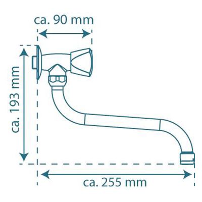 SCHÜTTE Wand-Schwenkventil CARNEO Chrom