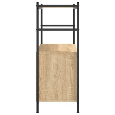 vidaXL Bücherregal Sonoma-Eiche 80x30x78,5 cm Holzwerkstoff und Eisen