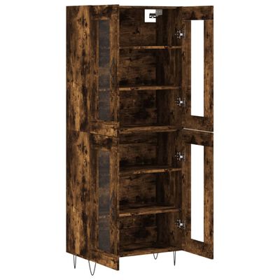 vidaXL Highboard Räuchereiche 69,5x34x180 cm Holzwerkstoff