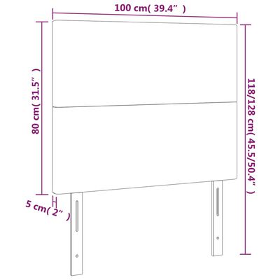 vidaXL Kopfteile 2 Stk. Grau 100x5x78/88 cm Kunstleder