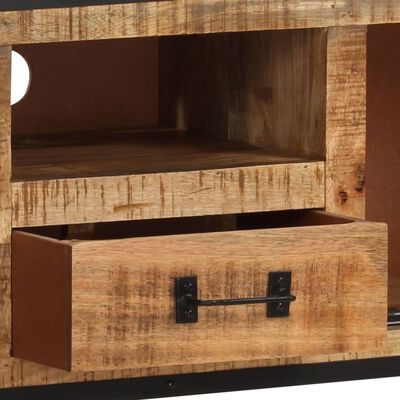 vidaXL TV-Schrank 110x31x46 cm Raues Mangoholz