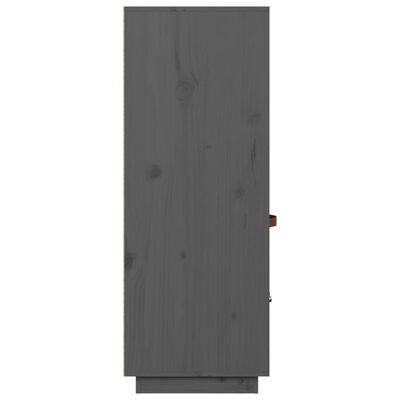 vidaXL Highboard Grau 67x40x108,5 cm Massivholz Kiefer