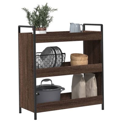 vidaXL Küchenwagen Braun Eichen-Optik 70x30x82 cm Holzwerkstoff