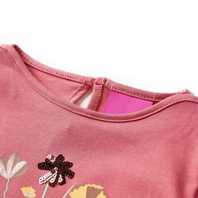 Kinder-Langarmshirt Altrosa 104