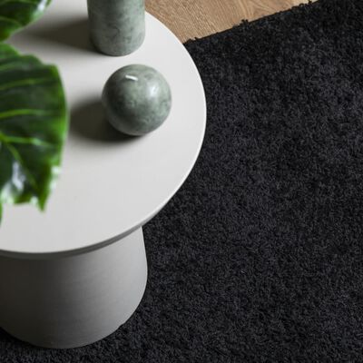 vidaXL Shaggy-Teppich PAMPLONA Hochflor Modern Schwarz 240x240 cm