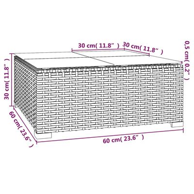 vidaXL 7-tlg. Garten-Lounge-Set mit Kissen Poly Rattan Grau