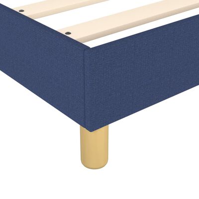 vidaXL Boxspringbett mit Matratze Blau 90x200 cm Stoff