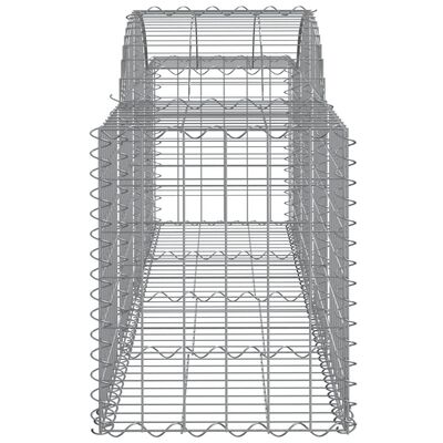 vidaXL Gabionen mit Hochbogen 4 Stk. 200x50x60/80 cm Verzinktes Eisen