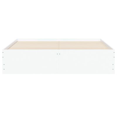 vidaXL Bettgestell mit Schubladen Weiß 150x200 cm Holzwerkstoff