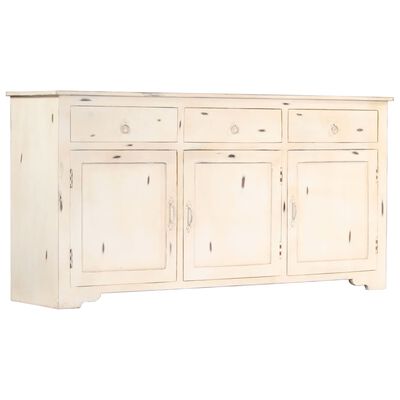 vidaXL Sideboard Weiß 160x40x80 cm Massivholz Mango