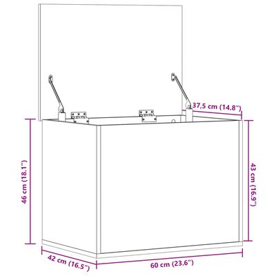 vidaXL Truhe Weiß 60x42x46 cm Holzwerkstoff