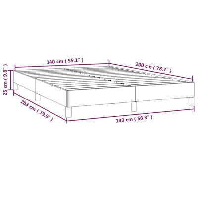 vidaXL Bettgestell Hellgrau 140x200 cm Stoff