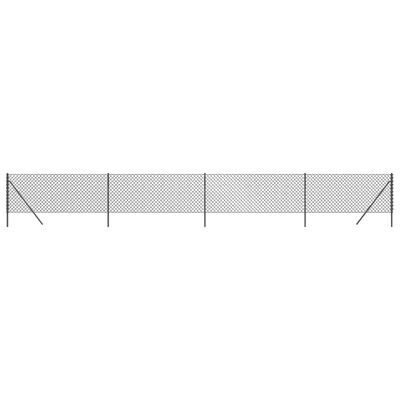 vidaXL Maschendrahtzaun Anthrazit 1x10 m