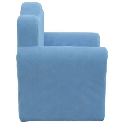 vidaXL Kindersofa Blau Weich Plüsch