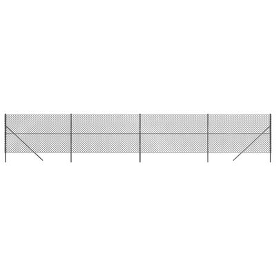 vidaXL Maschendrahtzaun Anthrazit 2,2x10 m