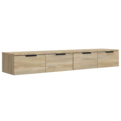 vidaXL Wandschränke 2 Stk. Sonoma-Eiche 68x30x20 cm Holzwerkstoff