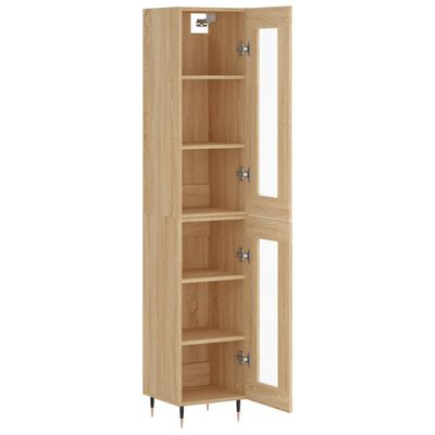 vidaXL Highboard Sonoma-Eiche 34,5x34x180 cm Holzwerkstoff