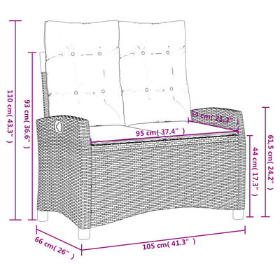 vidaXL 5-tlg. Garten-Essgruppe mit Kissen Schwarz Poly Rattan