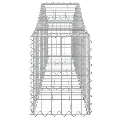 vidaXL Gabionen mit Hochbogen 13 Stk. 200x30x40/60 cm Verzinktes Eisen