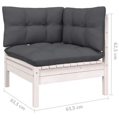 vidaXL 6-tlg. Garten-Lounge-Set mit Kissen Kiefer Massivholz