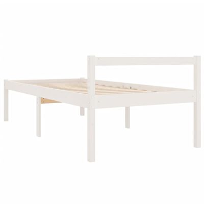 vidaXL Seniorenbett Weiß 75x190 cm Massivholz Kiefer