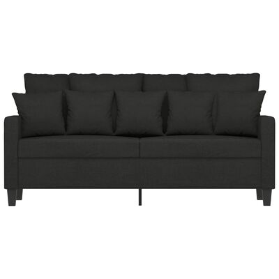 vidaXL 2-Sitzer-Sofa Schwarz 140 cm Stoff