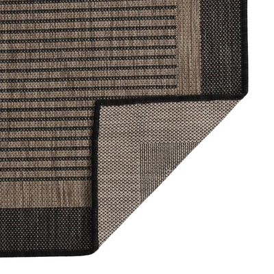 vidaXL Outdoor-Teppich Flachgewebe 80x150 cm Dunkelbraun