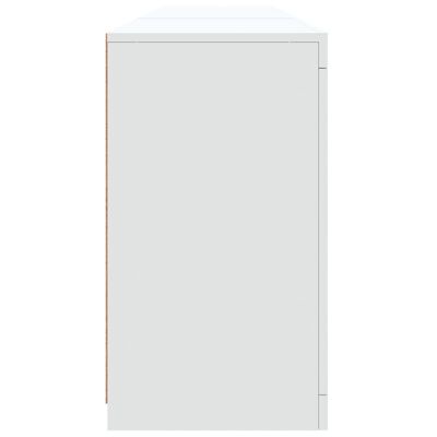 vidaXL Sideboard mit LED-Leuchten Weiß 162x37x67 cm