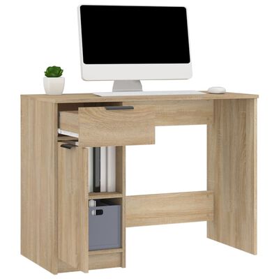 vidaXL Schreibtisch Sonoma-Eiche 100x50x75 cm Holzwerkstoff