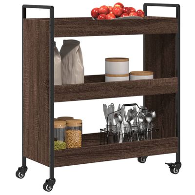 vidaXL Küchenwagen Braun Eichen-Optik 70x30x82 cm Holzwerkstoff