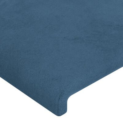 vidaXL Kopfteile 2 Stk. Dunkelblau 100x5x78/88 cm Samt