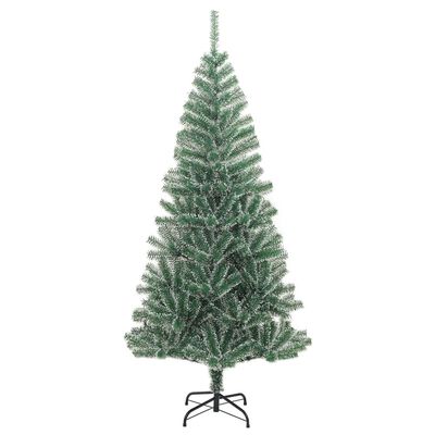 vidaXL Künstlicher Weihnachtsbaum 300 LEDs & Kugeln Beschneit 180 cm