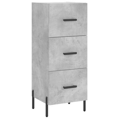 vidaXL Highboard Betongrau 34,5x34x180 cm Holzwerkstoff