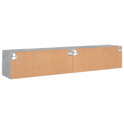 vidaXL TV-Wandschränke 2 Stk. Betongrau 80x30x30 cm Holzwerkstoff