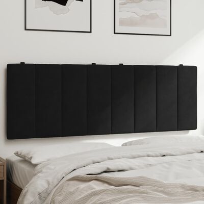 vidaXL Kopfteil-Kissen Schwarz 140 cm Samt