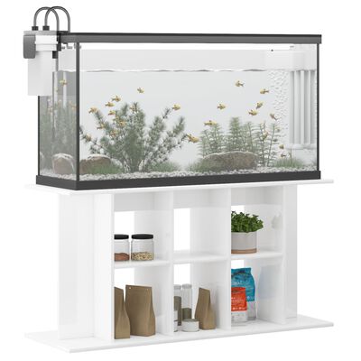 vidaXL Aquariumständer Hochglanz-Weiß 120x40x60 cm Holzwerkstoff