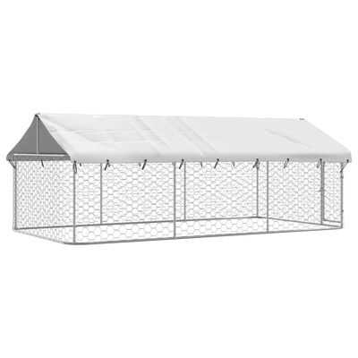 vidaXL Outdoor-Hundezwinger mit Dach 400x200x150 cm