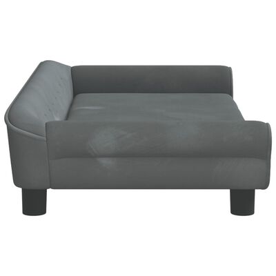 vidaXL Kindersofa Dunkelgrau 100x50x26 cm Samt