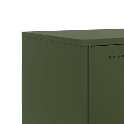 vidaXL TV-Schrank Olivgrün 100,5x39x43,5 cm Stahl