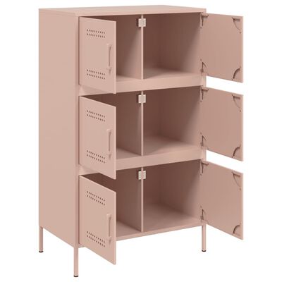 vidaXL Highboard Rosa 68x39x113 cm Stahl