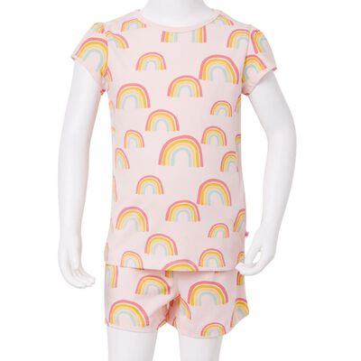 Kinderpyjama mit Kurzen Ärmeln Zartrosa 116