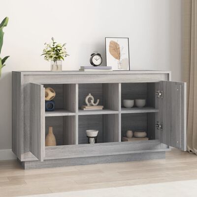 vidaXL Sideboard Grau Sonoma 102x35x60 cm Holzwerkstoff