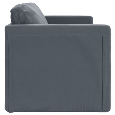 vidaXL Bodensofa mit Schlaffunktion Dunkelgrau 122x204x55 cm Samt