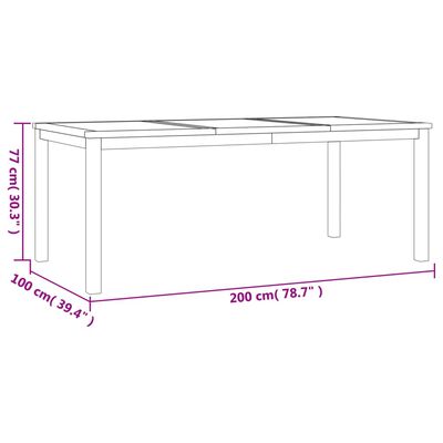 vidaXL 5-tlg. Garten-Essgruppe Massivholz Teak