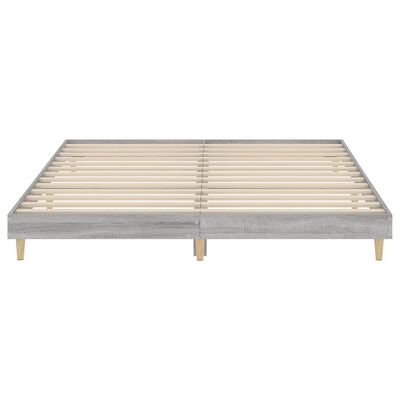 vidaXL Bettgestell Grau Sonoma 160x200 cm Holzwerkstoff